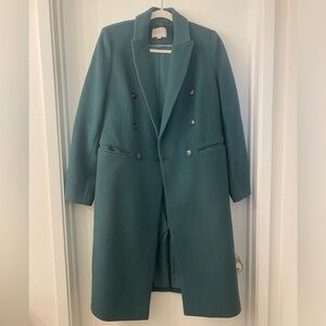 Loft Long Green Trench Coat
